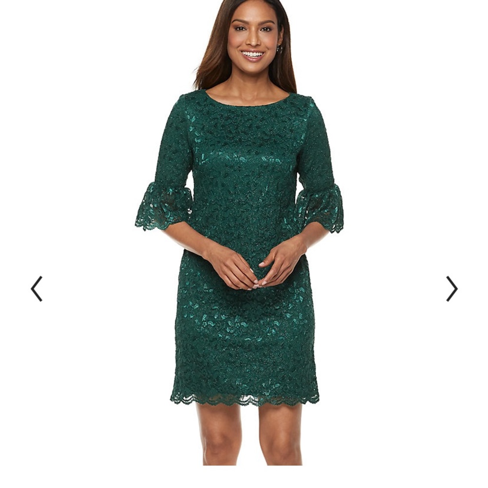 I am selling a sparkly green Jessica Howard dress (4P)